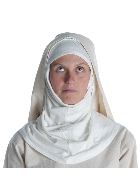 Mittelalter Velan Hildegard in Beige Frontansicht 2