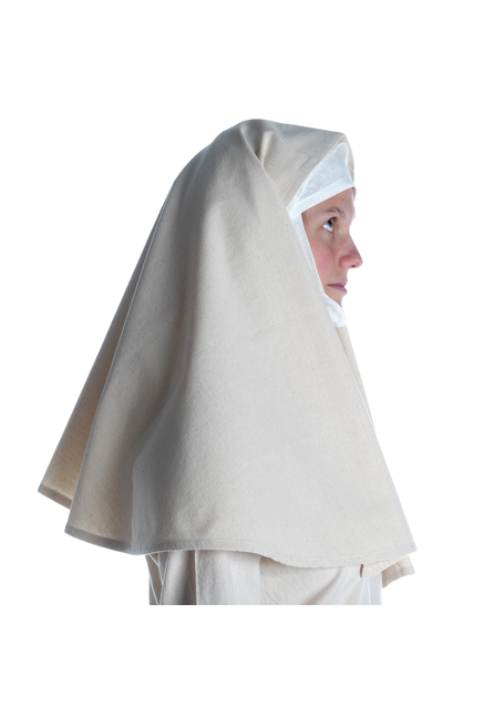 Mittelalter Velan Hildegard in Beige Seitenansicht