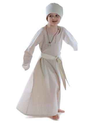 Mittelalter Gürtel Buri in Beige Frontansicht 2