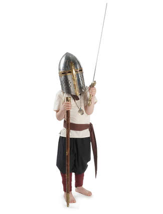 Mittelalter Gürtel Buri in Braun Seitenansicht 3