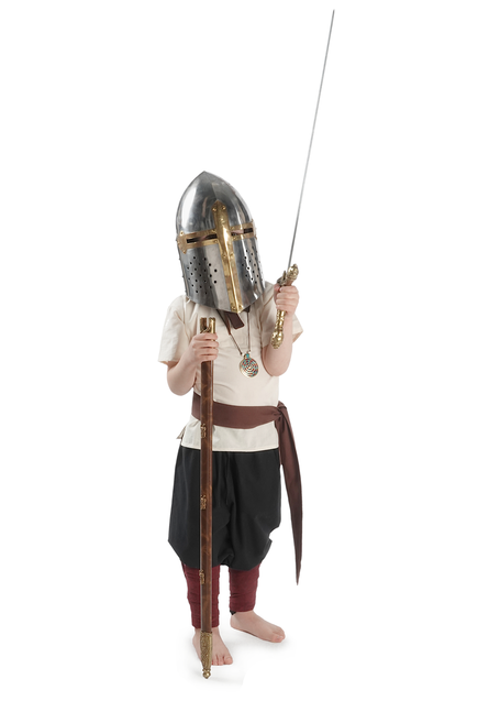 Mittelalter Gürtel Buri in Braun Seitenansicht 3