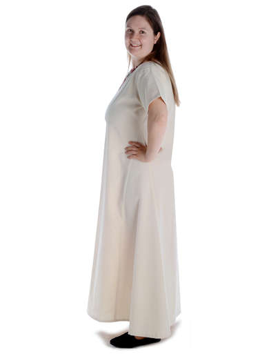Mittelalter Kleid Hrist in Beige Seitenansicht