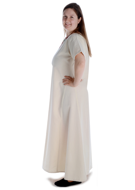 Mittelalter Kleid Hrist in Beige Seitenansicht