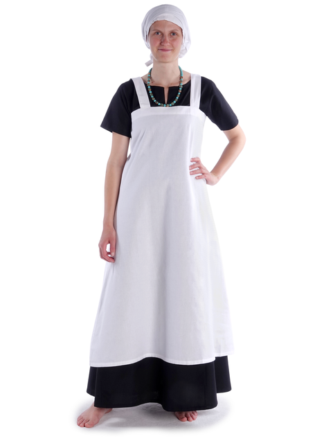Mittelalter Kleid Hrist in Schwarz Frontansicht 4