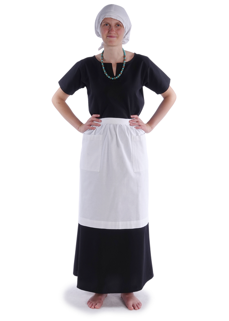 Mittelalter Kleid Hrist in Schwarz Frontansicht 6