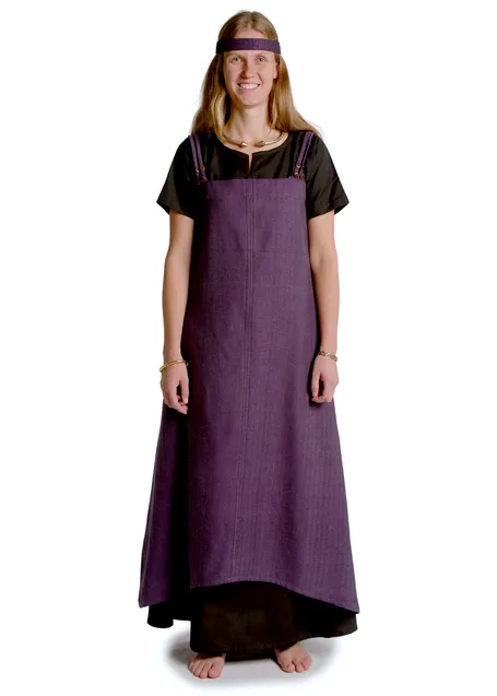 Mittelalter Kleid Hrist in Schwarz Frontansicht 7