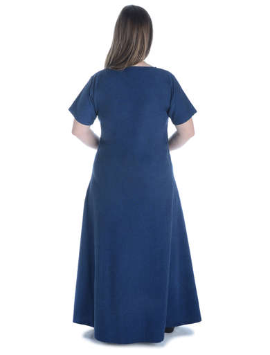 Mittelalter Kleid Hrist in Blau RÃ¼ckansicht