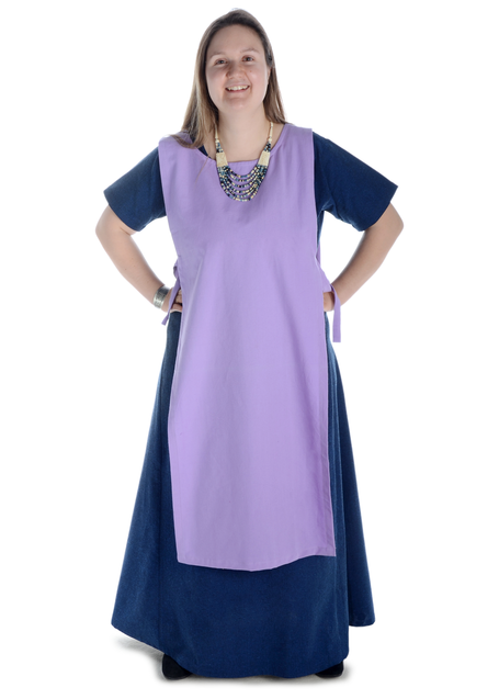 Mittelalter Kleid Hrist in Blau Frontansicht 3