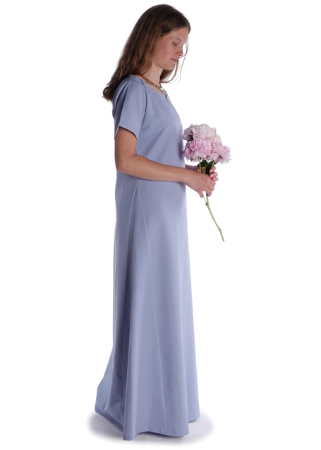 Mittelalter Kleid Hrist in Hellblau Seitenansicht