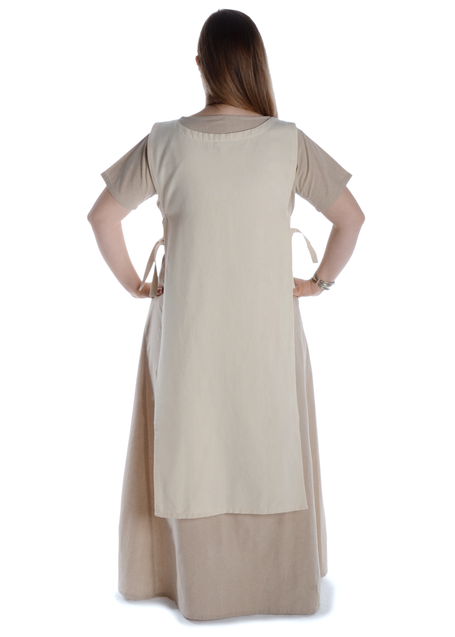 Mittelalter Skapulier Hrotsvit in Beige Rückansicht