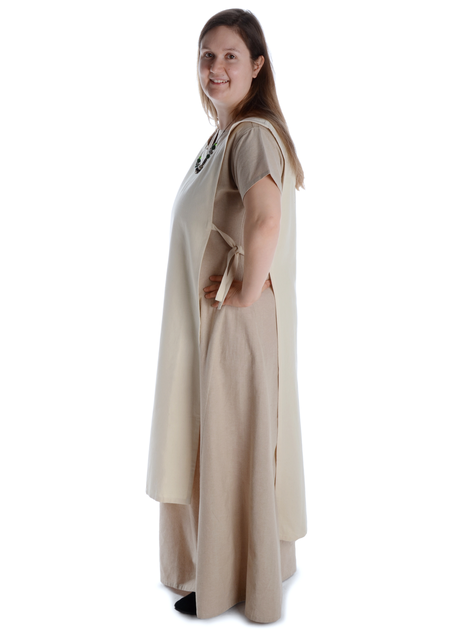 Mittelalter Skapulier Hrotsvit in Beige Seitenansicht
