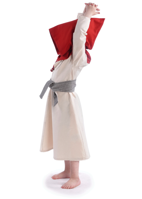 Mittelalter Kinderkleid Geirdriful in Beige Seitenansicht 2