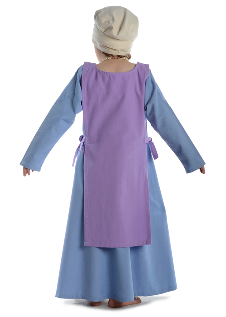 Mittelalter Kinderskapulier Svafa in Violett Rückansicht