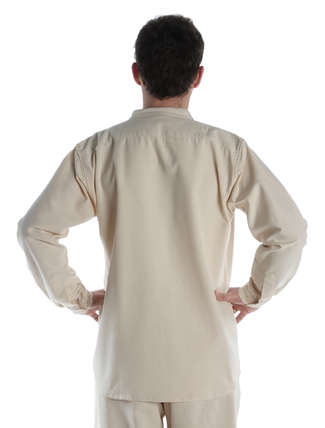 Freizeit Hemd Bran in Beige Rückansicht