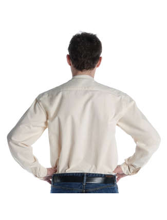 Freizeit Hemd Bran in Beige Rückansicht 2