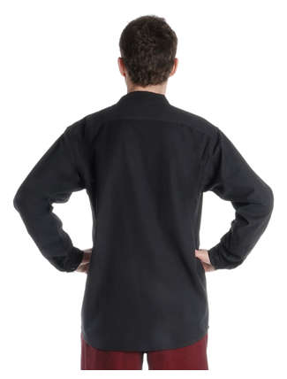 Freizeit Hemd Bran in Schwarz Rückansicht