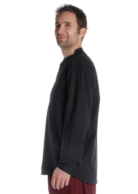 Freizeit Hemd Bran in Schwarz Seitenansicht