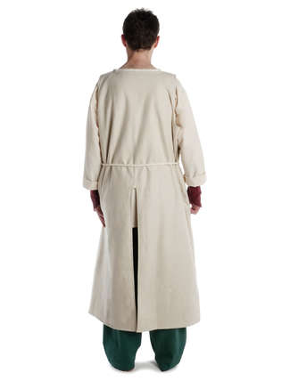 Templer Waffenrock Hugo aus Wollfilz in Beige-Rot Rückansicht