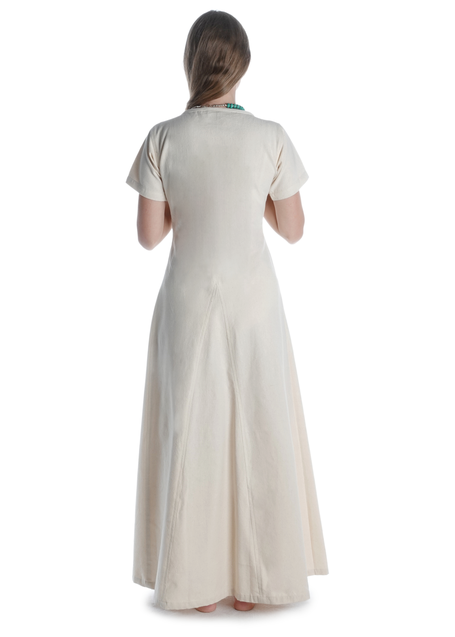 Mittelalter Kleid Nereja in Beige Rückansicht