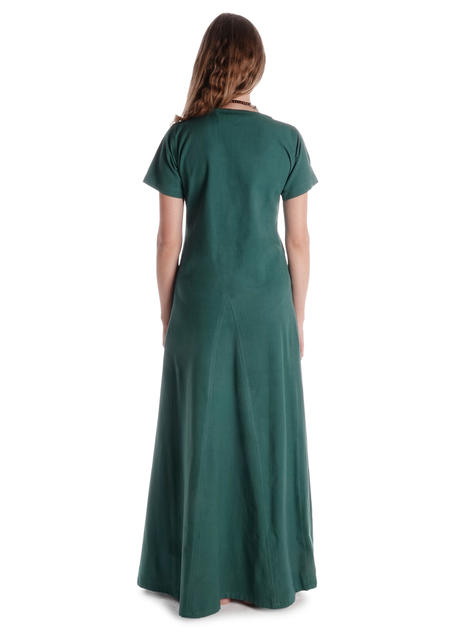 Mittelalter Kleid Nereja in Grün Rückansicht
