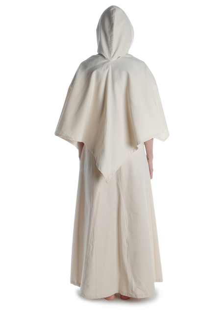 Mittelalter Cape Herat in Beige Rückansicht