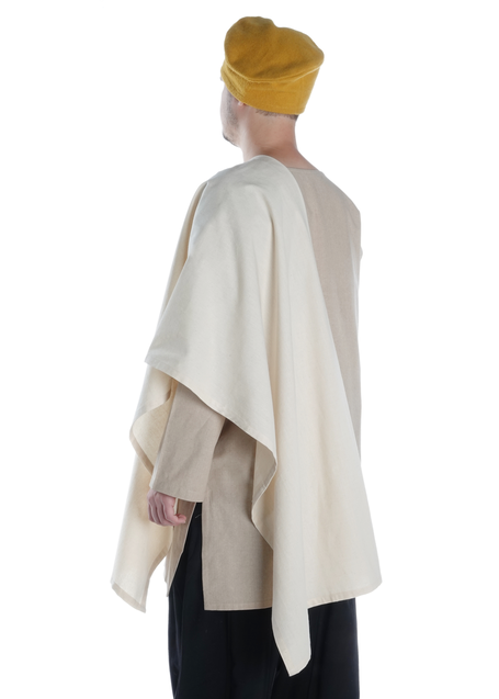 Mittelalter Schultertuch Vigletus in Beige Seitenansicht 2