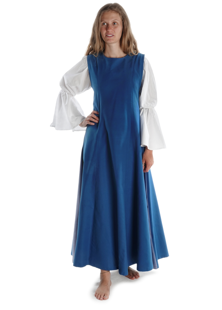 Mittelalter Kleid Peronella in MISSING: royalblue-lightblue Frontansicht 2
