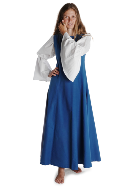 Mittelalter Kleid Peronella in MISSING: royalblue-lightblue Frontansicht 3