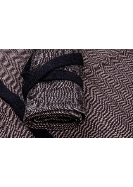 Wikinger Wadenwickel Søgård Mose in Fischgrät Braun-Weiß Detailansicht 2