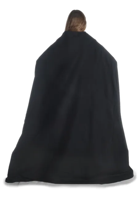 Mittelalter Umhang Lorenza in Schwarz Rückansicht