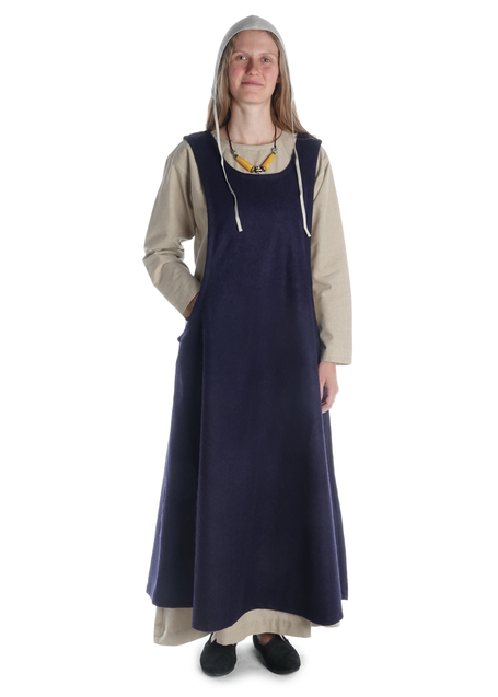 Mittelalter Haube Filomena in Beige Frontansicht 2