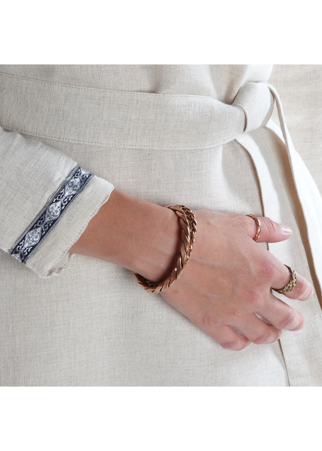 Mittelalter Kleid Isabetta in Beige Detailansicht 2