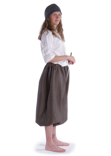Mittelalter Bluse Ghismonda in Weiß Seitenansicht 4