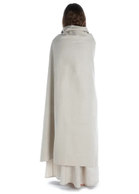 Wikinger Umhang Kristin in Beige Rückansicht