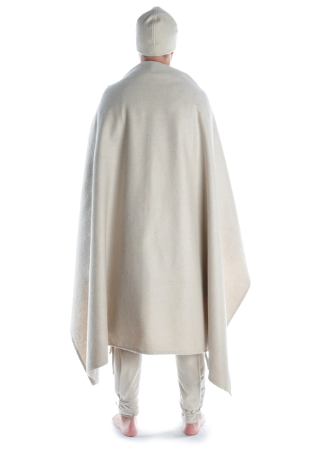 Wikinger Umhang Hakon in Beige Rückansicht