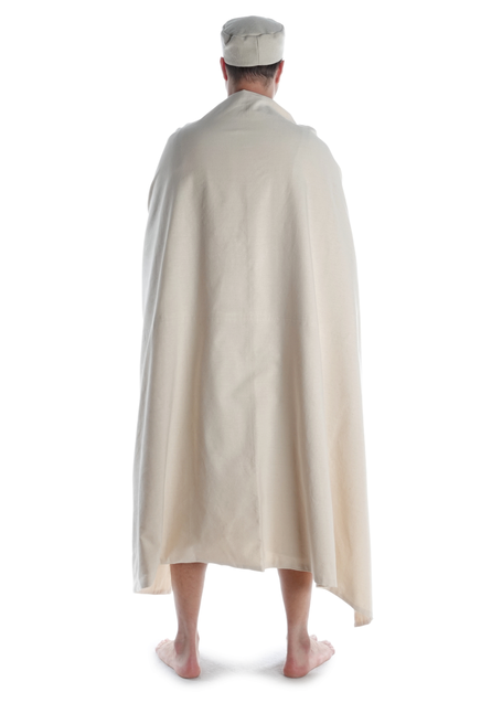 Wikinger Umhang Hakon in Beige Rückansicht