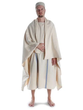 Wikinger Umhang Hakon in Beige Frontansicht