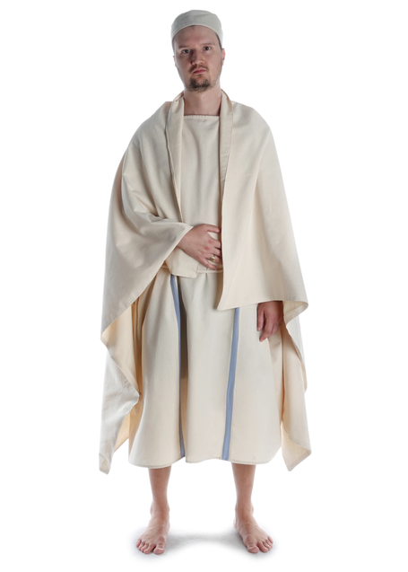 Wikinger Umhang Hakon in Beige Frontansicht