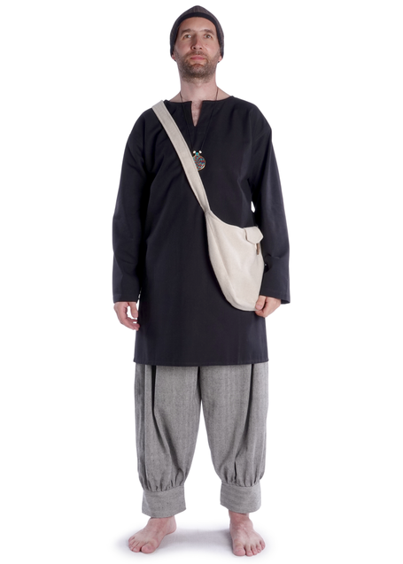 Mittelalter Tasche Ake in Beige Frontansicht