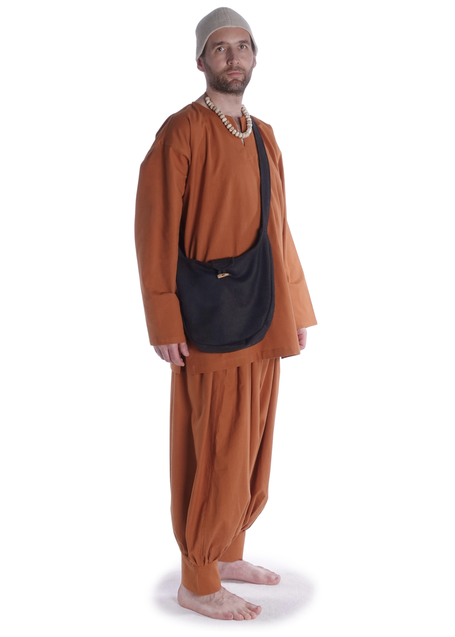 Mittelalter Tasche Ake in Schwarz Frontansicht 3