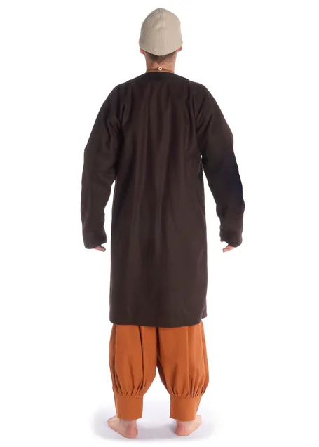 Wikinger Mantel Vidar in Braun-Schwarz Rückansicht