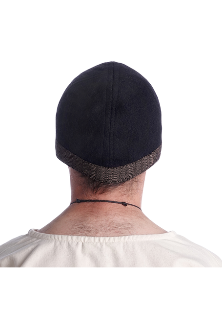 Wikinger Kappe Hreidmar in Schwarz black