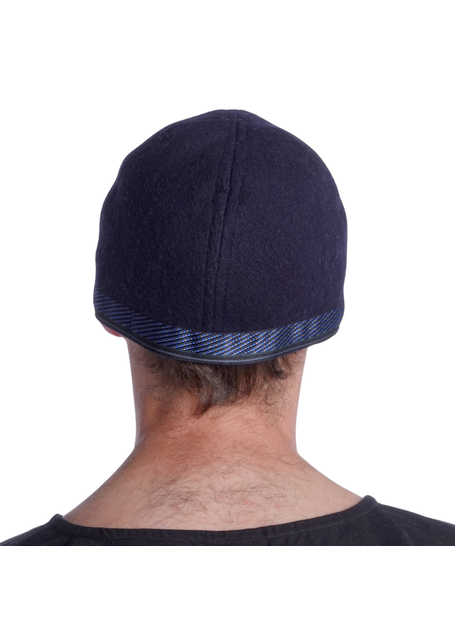 Wikinger Kappe Hreidmar in Blau Rückansicht 2