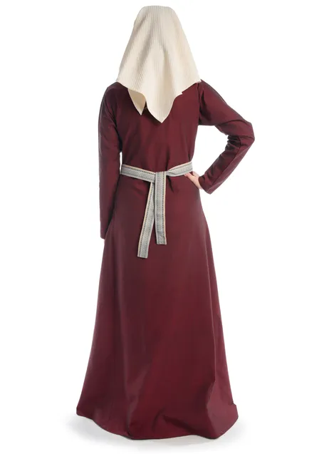 Wikinger Kleid Svava in Rot Rückansicht 2