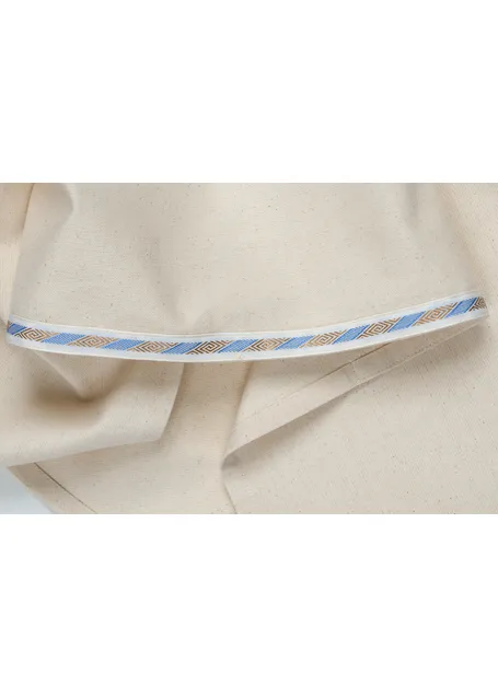 Mittelalter Kopftuch Florimel in Beige Detailansicht