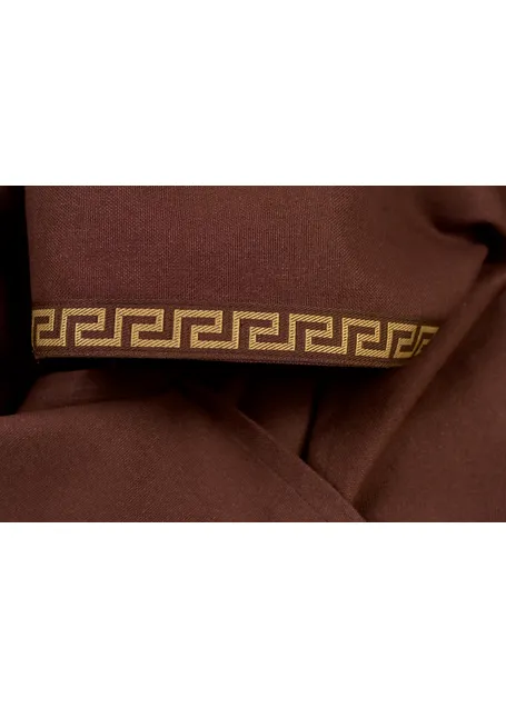 Mittelalter Kopftuch Florimel in Braun Detailansicht 4