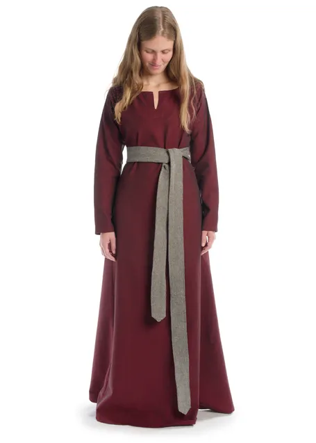 Mittelalter Gürtel Ermelind in Fischgrät Schwarz-Weiß Frontansicht