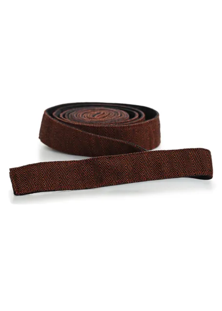 Wikinger Gürtel Arvida in Fischgrät Dunkelrot-Schwarz Detailansicht