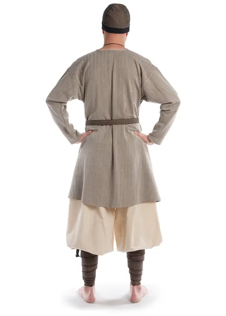 Wikinger Gürtel Arvid in Fischgrät Braun-Schwarz Rückansicht