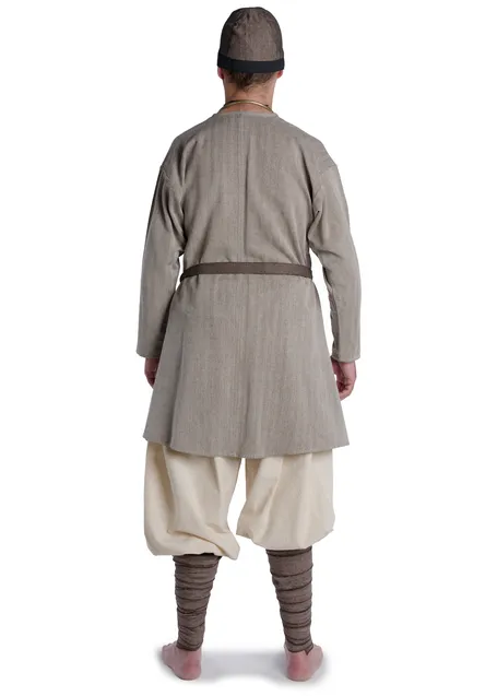 Wikinger Gürtel Arvid in Fischgrät Braun-Schwarz Rückansicht 2